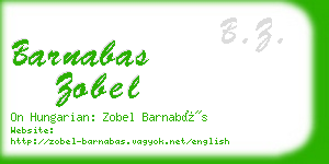 barnabas zobel business card